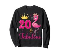 Fête d'anniversaire du 20e Anniversaire de 20 & Fabulous Flamingo Lovers Sweatshirt
