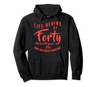 Fête d'anniversaire « Life Begins At Forty » - Cadeau d'anniversaire pour Un 40 Ans Sweat à Capuche
