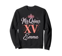 Fête d'anniversaire Mexicaine de Miss Quince Emma 15 Quinceanera Sweatshirt