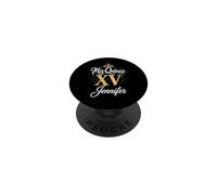 Fête d'anniversaire Mexicaine de Miss Quince Jennifer 15 Quinceanera PopSockets PopGrip Adhésif