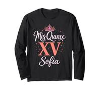 Fête d'anniversaire Mexicaine de Miss Quince Sofia 15 Quinceanera Manche Longue