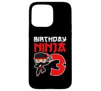Fête d'anniversaire Ninja 3 Ans Coque pour iPhone 15 Pro Max