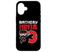Fête d'anniversaire Ninja 3 Ans Coque pour iPhone 16