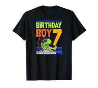 Fête d'anniversaire pour garçon de 7 Ans, Musique DJ T-Rex Dinosaure T-Shirt