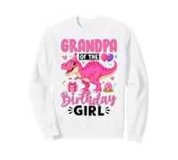 Fête d'anniversaire pour Grand-père de Fille Dinosaure Rose Sweatshirt