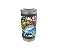Fête d'anniversaire pour grand-père de l'anniversaire du roi de croisière Gobelet isotherme en acier inoxydable double paroi