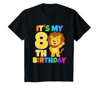 Fête d'anniversaire sur Le thème du Lion Safari Jungle It's My 8th Birthday 8 Ans T-Shirt