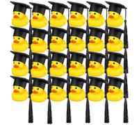 Fête de cession - canards de remise des diplômes, canards en caoutchouc mignons | Mini canards de remise des diplômes doux, canards de chapeau de graduation noir, mini diplômes doux parfaits pour une