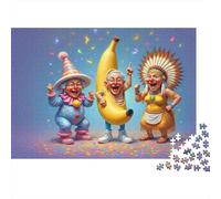 Fête de Clown drôle Puzzle 1000 Pièces Adulte avec Assemblage Fluide, Puzzle d'art Jeu De Patience pour Un Passe-Temps pour Adulte, Étoile du Cadeau De Noël 70x50cm/1000pcs