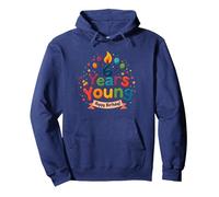 Fête de Joyeux Anniversaire pour Enfants de 6 Ans Sweat à Capuche, Unisexe pour Adultes, Bleu Marine, XL