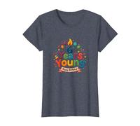 Fête de Joyeux Anniversaire pour Enfants de 6 Ans T-Shirt, Femme, Bleu Chiné, XS