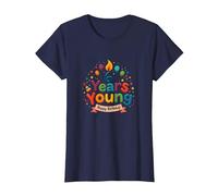 Fête de Joyeux Anniversaire pour Enfants de 6 Ans T-Shirt, Femme, Bleu Marine, 3XL