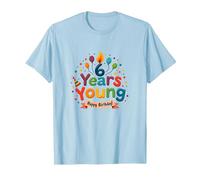 Fête de Joyeux Anniversaire pour Enfants de 6 Ans T-Shirt, Homme, Bleu Céleste, 3XL