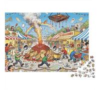Fête de la Gastronomie de Rue en Folie Puzzle en Bois Imperméable DIY Puzzles De 1000 Pièces pour Adultes Amusant Jeux Éducatifs