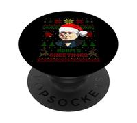 Fête de la Parodie de Noël drôle du président Adams de John Quincy PopSockets PopGrip Adhésif