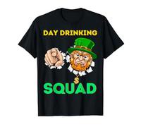 Fête de la Saint-Patrick pour Boire de la bière drôle Papa Shenanigans Man Doré T-Shirt Graphique avec Valeur, Homme, Noir, L
