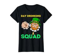 Fête de la Saint-Patrick pour Boire de la bière drôle Papa Shenanigans Man Doré T-Shirt Graphique avec Valeur, Femme, Noir, L