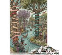 Fête de l'arbre de mai Puzzles en Bois pour Adultes 300 Pièces Cadeaux d'anniversaire pour Décoration Jeu De Défi Familial Jeux ÉduChatifs Stress Relief Toy 300pcs (40x28cm)