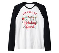 Fête de Noël drôle et Pleine d'esprit de fête Xmas Manche Raglan