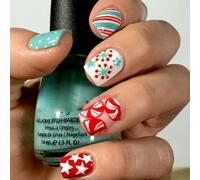 Fête De Noël Sabots Frauduleux Court Carré Mat ABS Frotter Twist Plan Doublé De Glace Charme De Vacances Persist Holiday Unguis Art Twist Point Plan