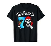 Fête de Pirate 7e Anniversaire pour Enfants, garçons, Tout-Petits, Famille Assortie T-Shirt