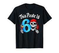 Fête de Pirate pour 6e Anniversaire pour Enfants, garçons, Tout-Petits, Famille Assortie T-Shirt