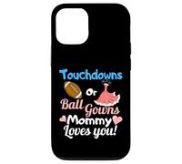Fête de révélation du Sexe féminin Mommy Loves You sur Le thème du Football Coque pour iPhone 12/12 Pro