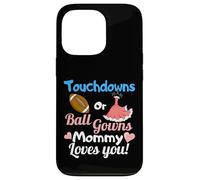 Fête de révélation du Sexe féminin Mommy Loves You sur Le thème du Football Coque pour iPhone 13 Pro