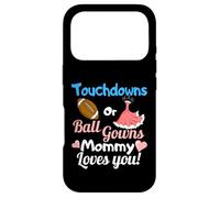 Fête de révélation du Sexe féminin Mommy Loves You sur Le thème du Football Coque pour iPhone 17 Pro