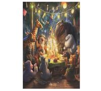 Fête des Animaux Puzzles en Bois 1000 Pièces pour Adultes, Matériaux Recyclables De Qualité Supérieure Et Puzzle d'impression Haute Définition, Jeu en Famille,Cadeaux Amis. (78×53cm)