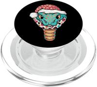 Fête des Fêtes en Forme de Serpent vêtu d'un Père Noël PopSockets PopGrip pour MagSafe