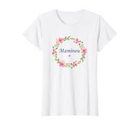 Fête des mères Amour Mamie Maminou T-Shirt, Femme, Blanc, XL
