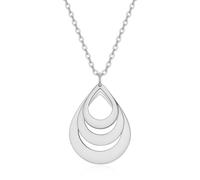 Fête des mères gravé gouttelette d’eau collier titane acier serrure os chaîne goutte d’eau pendentif couple meilleur ami cadeau