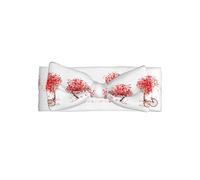 Fête des Mères Saint Valentin Coeur Arbre Romantique et Vélo Imprimé Bow Bandeau, un turban tendance avec élasticité, adapté pour les nouveau-nés et les nourrissons