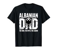 Fête Des Pères Albanais Skenderbeg Albanie Fier Papa T-Shirt