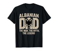 Fête Des Pères Albanais Skenderbeg Albanie Fier Papa T-Shirt