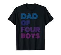 Fête des pères Dad4 Dad Of 4 Boys Dad of 4 Boys Dad of Four Boys T-Shirt