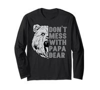 Fête des Pères Dont Mess with Papa Bear Cool Dad Daddy Dada Men Manche Longue