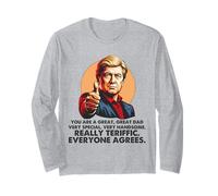 Fête des Pères Drôle Politique Donald Trump Humour Best Dad Manche Longue