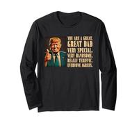 Fête des Pères Drôle Politique Donald Trump Humour Best Dad Manche Longue