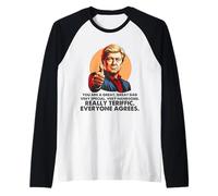Fête des Pères Drôle Politique Donald Trump Humour Best Dad Manche Raglan
