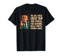 Fête des Pères Drôle Politique Donald Trump Humour Best Dad T-Shirt