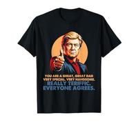 Fête des Pères Drôle Politique Donald Trump Humour Best Dad T-Shirt