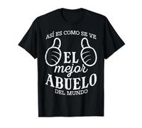 Fête des Pères El Mejor Abuelo Del Mundo Papa Espagnol Grand-père T-Shirt
