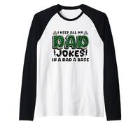 Fête des pères I Keep All My Dad Jokes In A Dad A Base Dad Manche Raglan
