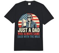 Fête des pères Just a Dad Who Always Came Back with The Milk Comfort Colors Adult Heavyweight T-Shirt