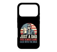 Fête des pères Just a Dad Who Always Came Back with The Milk Coque pour iPhone 17 Pro