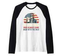 Fête des pères Just a Dad Who Always Came Back with The Milk Manche Raglan