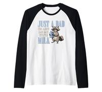 Fête des pères Just A Dad Who Always Came Back With The Milk Manche Raglan
