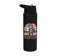 Fête des pères Just a Dad Who Always Came Back With The Milk Stainless Steel Insulated Water Bottle